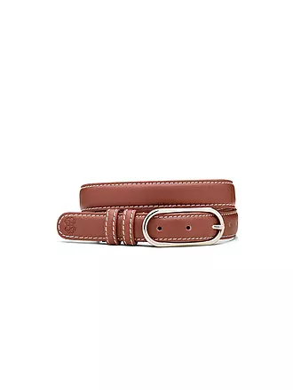 BECKSÖNDERGAARD | Cintura in pelle GLOSSY NOLA LEATHER BELT Nera | braun